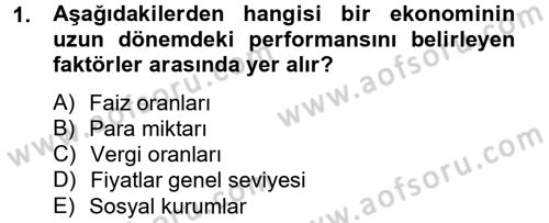 İktisat Tarihi Dersi 2012 - 2013 Yılı (Final) Dönem Sonu Sınav Soruları 1. Soru