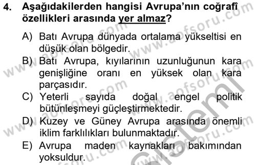 İktisat Tarihi Dersi 2012 - 2013 Yılı (Final) Dönem Sonu Sınav Soruları 4. Soru