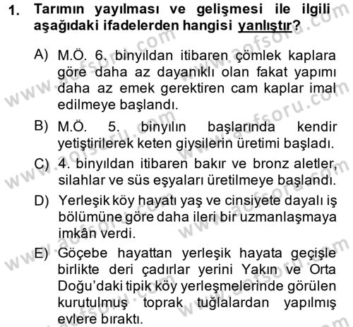 İktisat Tarihi Dersi 2013 - 2014 Yılı (Final) Dönem Sonu Sınav Soruları 1. Soru