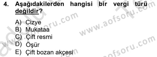 İktisat Tarihi Dersi 2013 - 2014 Yılı Tek Ders Sınav Soruları 4. Soru