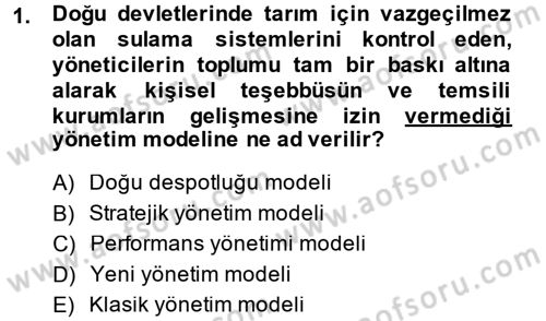 İktisat Tarihi Dersi 2014 - 2015 Yılı (Vize) Ara Sınav Soruları 1. Soru