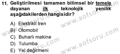 İktisat Tarihi Dersi 2014 - 2015 Yılı (Final) Dönem Sonu Sınav Soruları 11. Soru