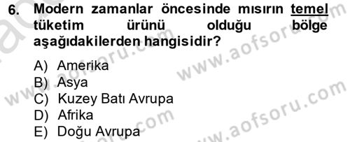 İktisat Tarihi Dersi 2014 - 2015 Yılı Tek Ders Sınav Soruları 6. Soru