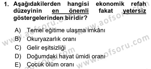 İktisat Tarihi Dersi 2015 - 2016 Yılı (Vize) Ara Sınav Soruları 1. Soru