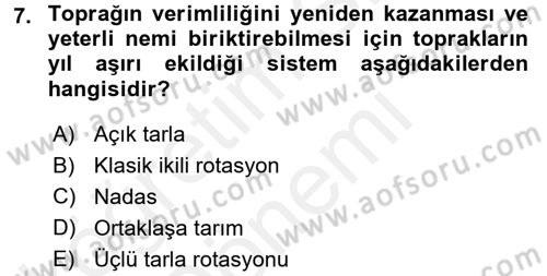 İktisat Tarihi Dersi 2015 - 2016 Yılı (Vize) Ara Sınav Soruları 7. Soru