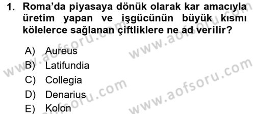 İktisat Tarihi Dersi 2016 - 2017 Yılı 3 Ders Sınav Soruları 1. Soru
