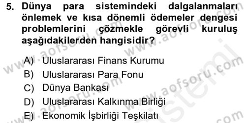 İktisat Tarihi Dersi 2017 - 2018 Yılı 3 Ders Sınav Soruları 5. Soru