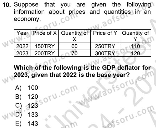 Economic Growth And Development Dersi 2024 - 2025 Yılı (Vize) Ara Sınav Soruları 10. Soru