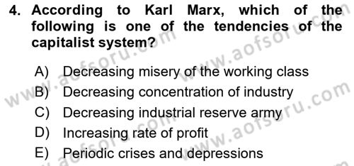 Economic Growth And Development Dersi 2024 - 2025 Yılı (Vize) Ara Sınav Soruları 4. Soru