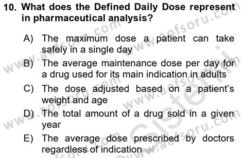 Health Economics Dersi 2024 - 2025 Yılı (Final) Dönem Sonu Sınav Soruları 10. Soru