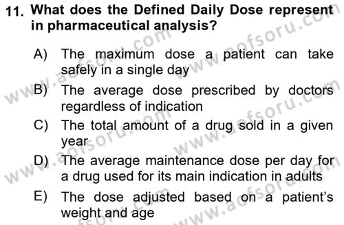 Health Economics Dersi 2024 - 2025 Yılı Yaz Okulu Sınav Soruları 11. Soru
