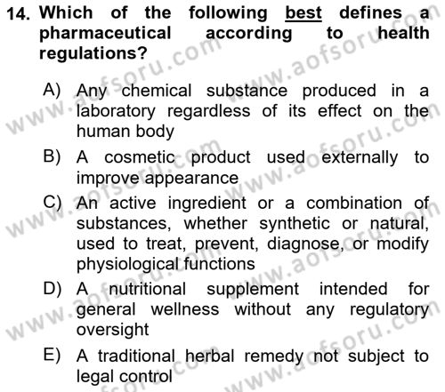 Health Economics Dersi 2024 - 2025 Yılı Yaz Okulu Sınav Soruları 14. Soru