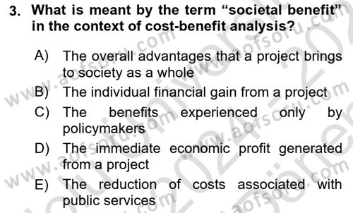 Economics Of Natural Resources And Environment Dersi 2024 - 2025 Yılı (Final) Dönem Sonu Sınav Soruları 3. Soru
