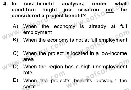 Economics Of Natural Resources And Environment Dersi 2024 - 2025 Yılı Yaz Okulu Sınav Soruları 4. Soru