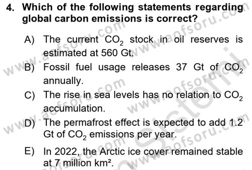 Economics Of Natural Resources And Environment Dersi 2025 - 2026 Yılı (Vize) Ara Sınav Soruları 4. Soru