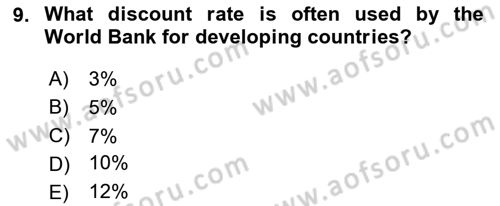 Economics Of Natural Resources And Environment Dersi 2025 - 2026 Yılı (Vize) Ara Sınav Soruları 9. Soru