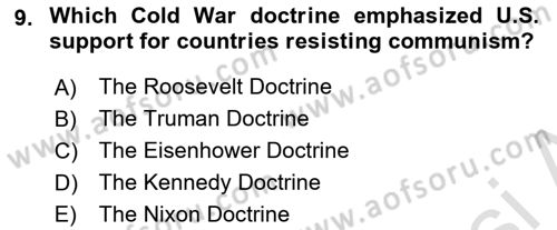 The European Union And Global Politics Dersi 2024 - 2025 Yılı (Final) Dönem Sonu Sınav Soruları 9. Soru