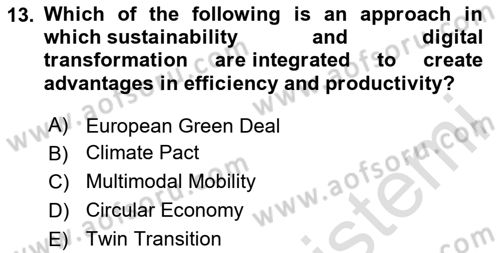 Energy Economics Dersi 2024 - 2025 Yılı Yaz Okulu Sınav Soruları 13. Soru