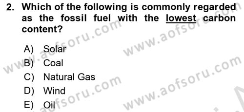 Energy Economics Dersi 2024 - 2025 Yılı Yaz Okulu Sınav Soruları 2. Soru