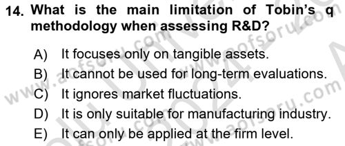 Economics Of Science Technology And İnnovation Dersi 2024 - 2025 Yılı (Vize) Ara Sınav Soruları 14. Soru