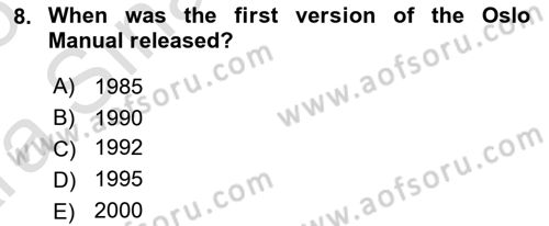 Economics Of Science Technology And İnnovation Dersi 2024 - 2025 Yılı (Vize) Ara Sınav Soruları 8. Soru