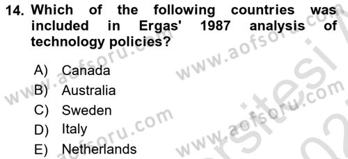 Economics Of Science Technology And İnnovation Dersi 2024 - 2025 Yılı (Final) Dönem Sonu Sınav Soruları 14. Soru