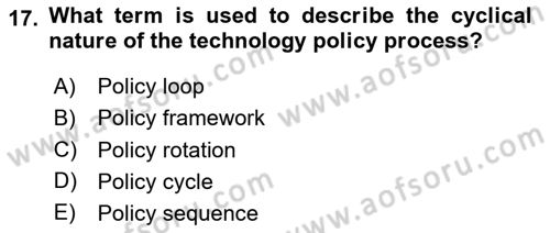 Economics Of Science Technology And İnnovation Dersi 2024 - 2025 Yılı (Final) Dönem Sonu Sınav Soruları 17. Soru