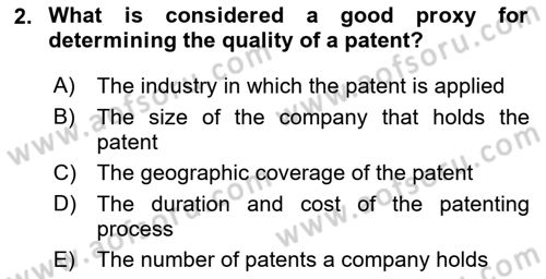 Economics Of Science Technology And İnnovation Dersi 2024 - 2025 Yılı (Final) Dönem Sonu Sınav Soruları 2. Soru