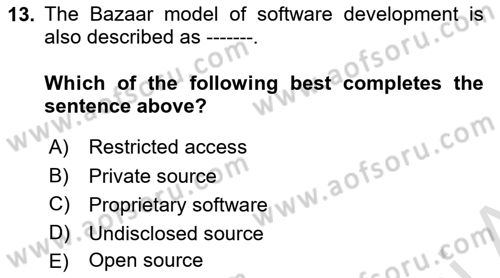 Economics Of Science Technology And İnnovation Dersi 2025 - 2026 Yılı (Final) Dönem Sonu Sınav Soruları 13. Soru