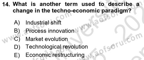 Economics Of Science Technology And İnnovation Dersi 2025 - 2026 Yılı (Final) Dönem Sonu Sınav Soruları 14. Soru
