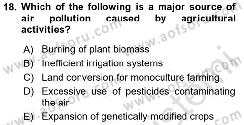 Agricultural Economics Dersi 2024 - 2025 Yılı Yaz Okulu Sınav Soruları 18. Soru