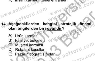 Örgütlerde İnsan Kaynakları Yönetimi Dersi 2012 - 2013 Yılı (Vize) Ara Sınav Soruları 16. Soru