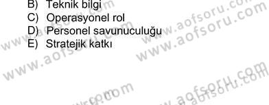 Örgütlerde İnsan Kaynakları Yönetimi Dersi 2012 - 2013 Yılı (Vize) Ara Sınav Soruları 3. Soru