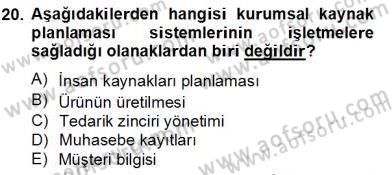 Örgütlerde İnsan Kaynakları Yönetimi Dersi 2012 - 2013 Yılı (Final) Dönem Sonu Sınav Soruları 20. Soru