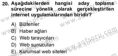 Örgütlerde İnsan Kaynakları Yönetimi Dersi 2013 - 2014 Yılı (Vize) Ara Sınav Soruları 20. Soru