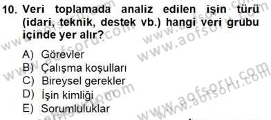 Örgütlerde İnsan Kaynakları Yönetimi Dersi 2014 - 2015 Yılı (Vize) Ara Sınav Soruları 10. Soru