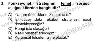 Örgütlerde İnsan Kaynakları Yönetimi Dersi 2014 - 2015 Yılı (Vize) Ara Sınav Soruları 2. Soru