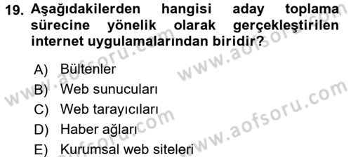 Örgütlerde İnsan Kaynakları Yönetimi Dersi 2015 - 2016 Yılı (Vize) Ara Sınav Soruları 19. Soru