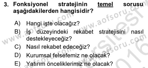 Örgütlerde İnsan Kaynakları Yönetimi Dersi 2015 - 2016 Yılı (Final) Dönem Sonu Sınav Soruları 3. Soru