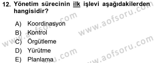 Örgütlerde İnsan Kaynakları Yönetimi Dersi 2016 - 2017 Yılı (Vize) Ara Sınav Soruları 12. Soru