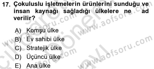 Örgütlerde İnsan Kaynakları Yönetimi Dersi 2016 - 2017 Yılı (Final) Dönem Sonu Sınav Soruları 17. Soru