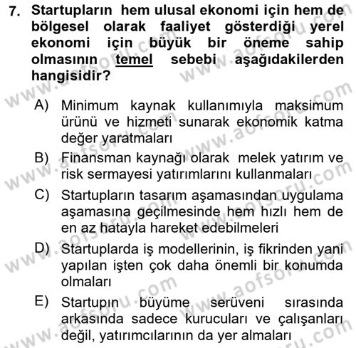 İnsan Kaynaklarında Güncel Yaklaşımlar Dersi 2021 - 2022 Yılı (Final) Dönem Sonu Sınav Soruları 7. Soru