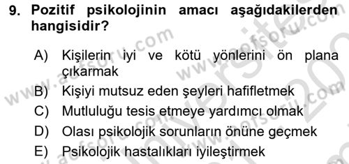 İnsan Kaynaklarında Güncel Yaklaşımlar Dersi 2021 - 2022 Yılı (Final) Dönem Sonu Sınav Soruları 9. Soru
