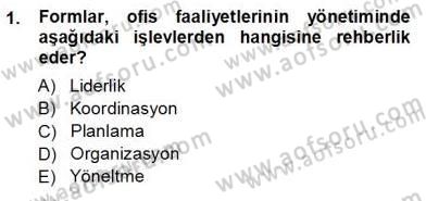 Belge Yönetimi ve Ofis Uygulamaları Dersi 2012 - 2013 Yılı (Vize) Ara Sınav Soruları 1. Soru