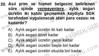 Belge Yönetimi ve Ofis Uygulamaları Dersi 2012 - 2013 Yılı (Vize) Ara Sınav Soruları 20. Soru