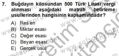 Belge Yönetimi ve Ofis Uygulamaları Dersi 2012 - 2013 Yılı (Vize) Ara Sınav Soruları 7. Soru