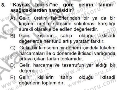 Belge Yönetimi ve Ofis Uygulamaları Dersi 2012 - 2013 Yılı (Vize) Ara Sınav Soruları 8. Soru