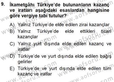 Belge Yönetimi ve Ofis Uygulamaları Dersi 2012 - 2013 Yılı (Vize) Ara Sınavı 9. Soru