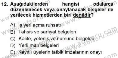 Belge Yönetimi ve Ofis Uygulamaları Dersi 2012 - 2013 Yılı (Final) Dönem Sonu Sınav Soruları 12. Soru