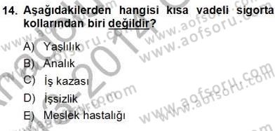 Belge Yönetimi ve Ofis Uygulamaları Dersi 2013 - 2014 Yılı (Vize) Ara Sınav Soruları 14. Soru